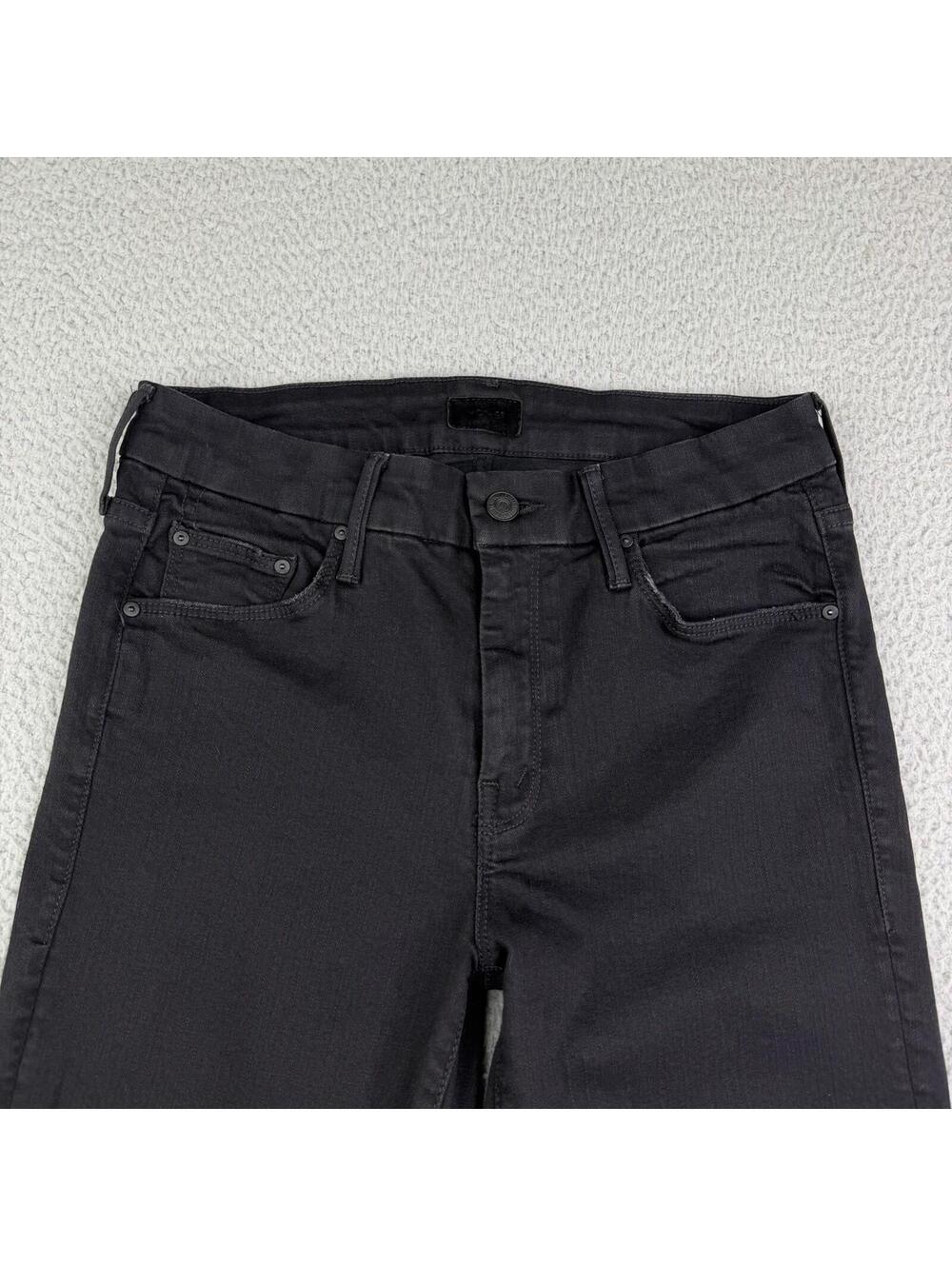 Mother The Looker Not Guilty Black Jeans Sz 28 x 27 Slim Ankle Stretch - Picture 15 of 15